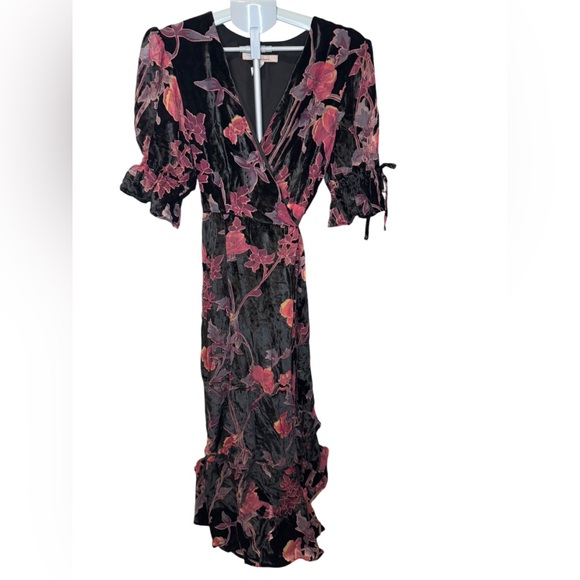 Hutch Elegant Black and Pink Floral
Maxi Floral Wrap Dress - Picture 2 of 12